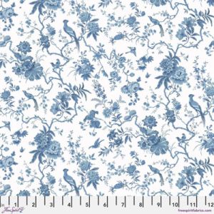 Sanderson Southwold Blue Fabric: Pillemont Toile | 