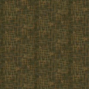 One S1ster Fabrics: Crosshatch Stars Green (per 1/4 metre) | 