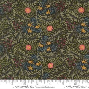 Morris Manor fabric: Larkspur, Ebony | 