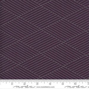 Mill Creek Garden Fabric: Diamond Stitches Purple (per 1/4 metre) | 