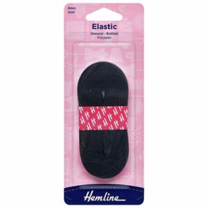 Hemline Elastic: 6mm x 3m black | 