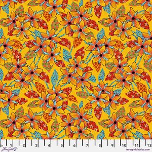 Tropicalism Fabric: Small Caribes Yellow (per 1/4 metre) | 