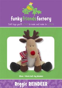 Reggie Reindeer Soft Toy Pattern: Funky Friends Factory | 