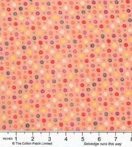 Spots and Dots fabric: Dots, Coral | 