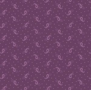 Rainbow Sampler fabric: Simple Paisley Purple (per 1/4 metre) | 