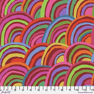 Kaffe Fassett Collective Fabric: Rainbows Red (per 1/4 metre) | 