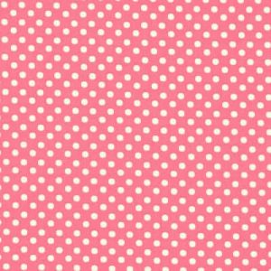 Colour Basic Polka Dots: Medium Spots Rose (per 1/4 metre) | 