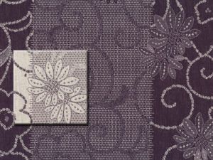 Double Weave Jacquard: Woven Florals Mahogany (per 1/4 metre) | 