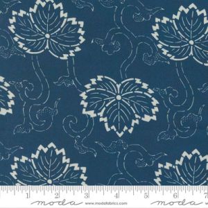 Indigo Blooming fabric: Hasu Navy | 