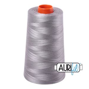 Aurifil 50/2 Cotton Thread Cone 5950m Stainless Steel 2620 | 