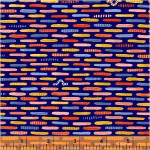 Sweet Oak: Inch Worm in Navy (per 1/4 metre) | 