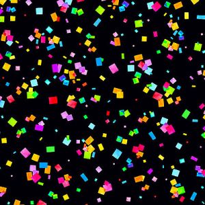 Prism Fabric: Cue the Confetti Black (per 1/4 metre) | 