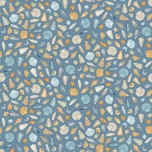 High Tide Fabric: Beachcomber, Mid Blue | 