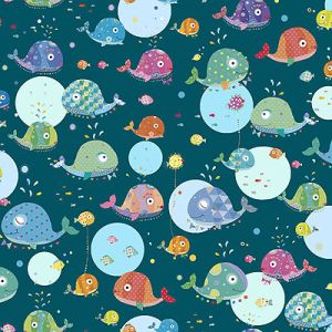 Buddies Fabric: Sea Buddies Deep Ocean (per 1/4 metre) | 