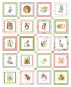 Peter Rabbit and Friends fabric: 36" Block Panel | 