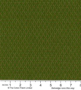 Classic Coordinates Fabric: Diamond and Dots Dark Green (per 1/4 metre) | 