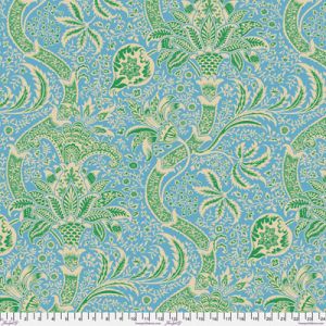 Kaffe Fassett x Morris & Co Fabric: Indian Aqua | 