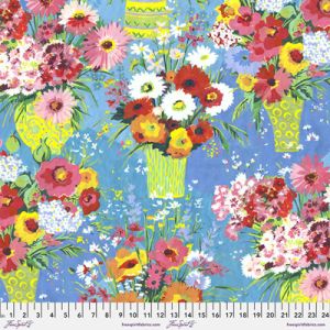 Flowerfields fabric: Sunday Table Blue (per 1/4 metre) | 