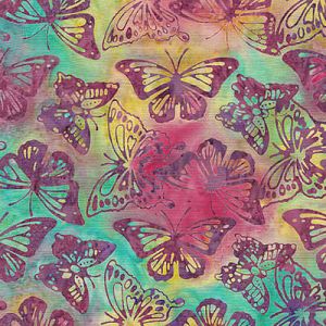 Island Batiks fabric: Wild Butterfly Watermelon (per 1/4 metre) | 