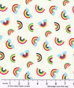 Just for Kids fabric: Rainbow Toss Cloud (per 1/4 metre) | 