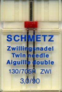 Schmetz Twin Sewing Machine Needles (3.0/90)  1 needle | 