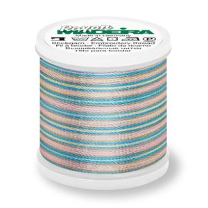 Madeira Rayon 40 Embroidery Thread 2103 Multi Colour Blue Yellow Pink | 