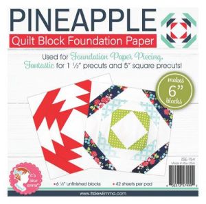 Foundation Piecing Papers: 6 inch Pineapple Quilt Block | 