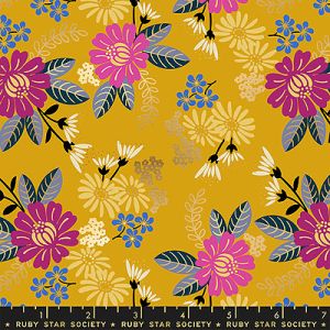 Ruby Star Society Reign fabric: Eminence Goldenrod (per 1/4 metre) | 