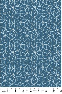 Hajime fabric: Linear Flower on Blue | 