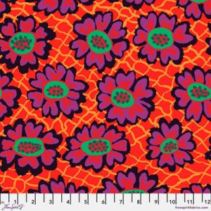 Kaffe Fassett Collective: Flower Net Crimson (per 1/4 metre) | 