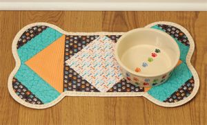 June Tailor Dog Pet Placemat Quilt as You Go PrePrinted Wadding | 