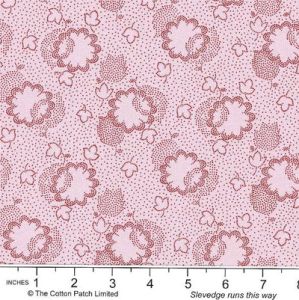 Dutch Heritage fabric: Two Tone Floral Leaf Orchid (per 1/4 metre) | 