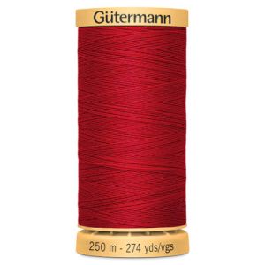 Gutermann Natural Cotton 50 Weight Thread 250m 2074 Scarlet | 