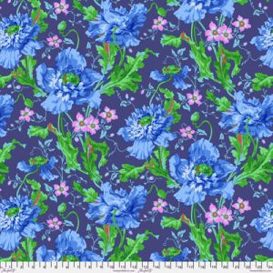 Kaffe Fassett Collective Papaver fabric Blue | 