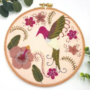 Large 19cm Applique Hoop Kit: Hummingbird | 