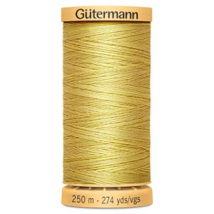 Gutermann Natural Cotton 50 Weight Thread 250m Yellow 758 | 