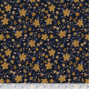 Alexandra Fabric: Vining Navy (per 1/4 metre) | 