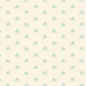 Sienna Fabric: Nesting Birds Teal (per 1/4 metre) | 