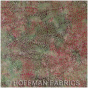 Hoffman Batik fabric: Bali Dots Incense (per 1/4 metre) | 