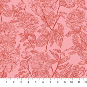 Indelible fabric: Peony, Vintage | 