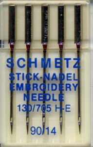 Schmetz Embroidery Sewing Machine Needles Size 90/14 | 