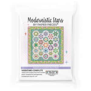 Paper Pieces Modernistic Stars Quilt Pattern and Piece Pack | 