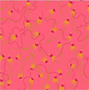 Alison Glass Fabric Coneflowers  Pink (per 1/4 metre) | 