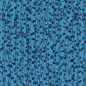 Midnight Sapphire Fabric: Abstract Waves Medium Blue (per 1/4 metre) | 