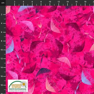 Flowers in the Wind fabric: Fanned Flowers Pink (per 1/4 metre) | 