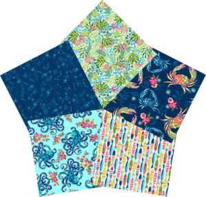 Blooming Ocean fabrics: Fat Quarter Bundle | 