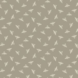 Petite Bees Fabric: Bees, Griege | 