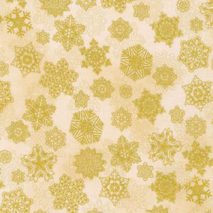 Holiday Flourish Snow Flower fabric Snowflakes Cream (per 1/4 metre) | 