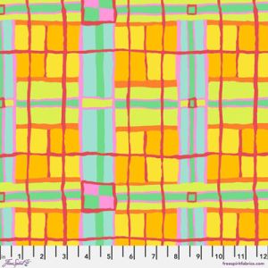 Kaffe Fassett Collective Fabric: Checkmate Citrus | 