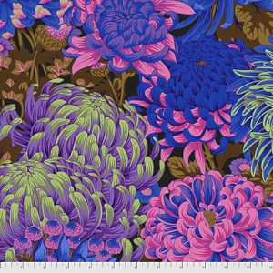 Kaffe Fassett Collective: Hokusai's Mums Cool (per 1/4 metre) | 